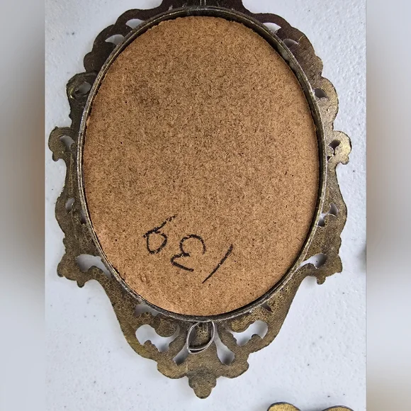 Vintage Made in Italy Rococo Gold Ornate Wall Plaques Set of 5 - Picture 15 of 16